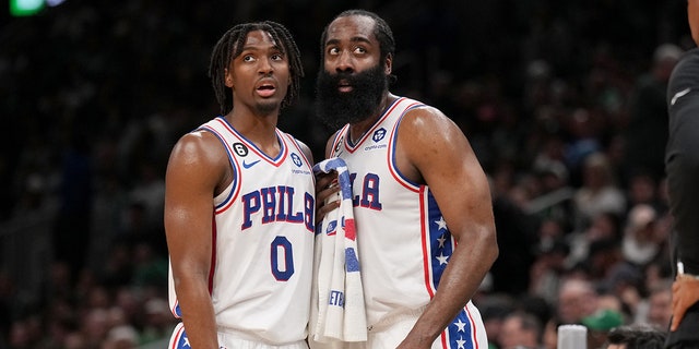 Tyrese Maxey and James Harden